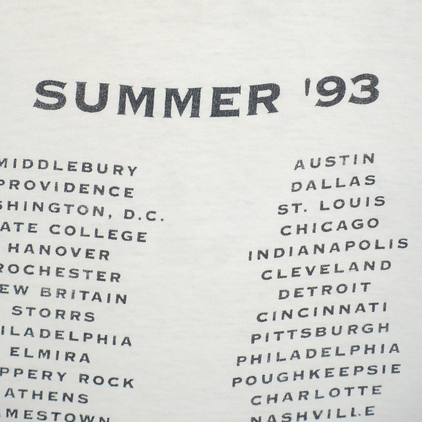 10,000 MANIACS SUMMER'93 T-SHIRT